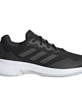 Gamecourt 2 All Court Shoes Cblack / Cblack / Silvmt UK 4.5 - Adidas - FashionsVida