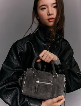 Sac Bowling Suédine M Gris
