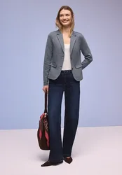 Basic Piqué Blazer female Blau
