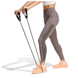 Leggings 7/8 Optime Workout 3 Stripes Charcoal XS