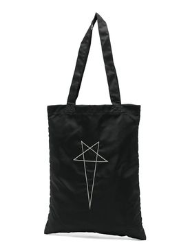 Mini Cotton Tote Bag with Top Handles and Logo Detail