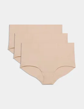 Pack Body Invisibles™ No VPL High Rise Knicker Shorts Opal female - Body by M&S - FashionsVida