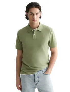Polo A Maniche Corte 183606 Regular Fit Oil Green M - Scotch & Soda - FashionsVida