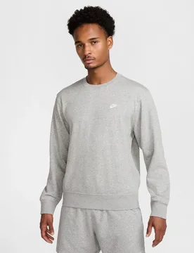 French Terry Crew Herren T-Shirt, grau US: M - Nike - FashionsVida