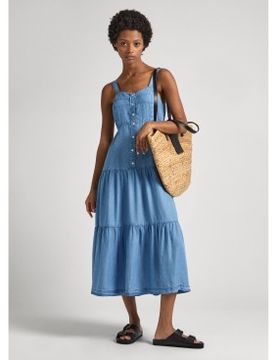 Para mujer. PL953483 Vestido Edith (XS), Casual, Sin mangas / Tirantes, Lyocell, Sostenible