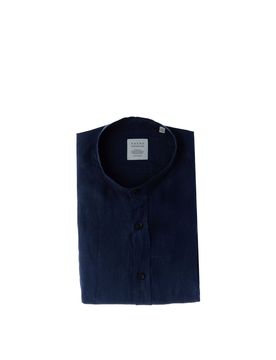 XACUS Camicia in lino BLU SCURO 41