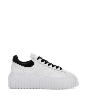 Women's Mouton Leather Sneakers with EVA Rubber Monoblock Sole