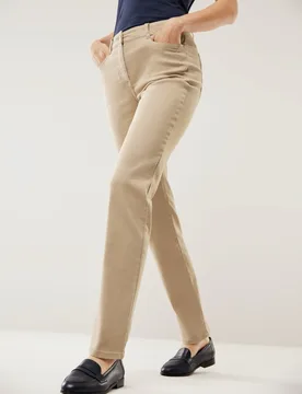 Five Pocket Highstretch-Denim, Regular Fit#normale Größen#Kurzgrößen#Langgrößen, Farbe Beige, 23, super weich super elastisch Damen - Walbusch - FashionsVida