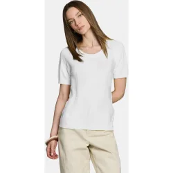 Jersey de mujer cuello redondo manga corta