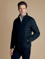 Quilted Padded Lightweight Puffer Jacket Navy male