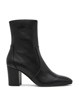 Women's 'Crossbar Anle Boot Black' Leather Boots in Black Size: 4 - Black - Size: 4 - Steve madden - FashionsVida