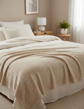Copriletto strutturato - beige