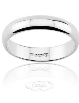 Fede Nuziale 5 grammi Oro bianco Classica Fascia Larga