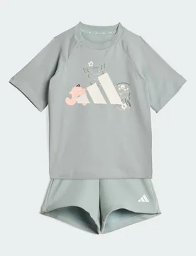 TIRO_NSTER T-SHIRT SET 2-3A Wonder Sage / White - Adidas - FashionsVida