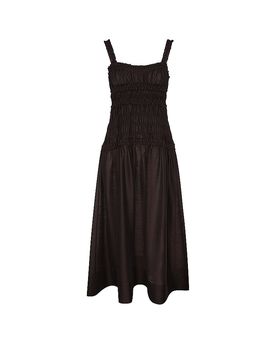 Tory Burch Maxivestido marrón XL