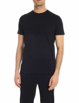 T-shirt con logo in rilievo