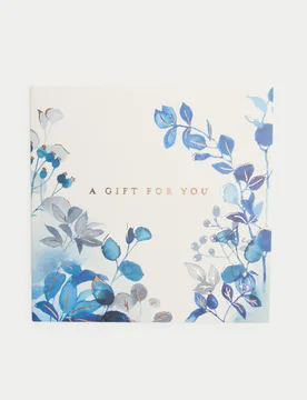 Blue Foliage Gift Card No Colour - M&S - FashionsVida
