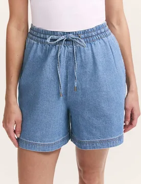 Pure Cotton Denim Shorts Light Blue female - Finery London - FashionsVida