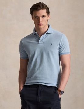Para hombre. 710970582001 Polo de piqué Custom Slim Fit índigo (XS), Casual, Algodón, Manga corta