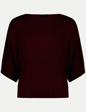 Zero Kurzarm Strickpullover Rot L - Zero - FashionsVida