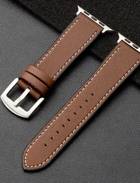 Banda de reloj de manzana de PU suave y cómoda 1pc de silicona adhesiva para la piel resistente al agua, transpirable, absorbente de humedad y compat - Shein - FashionsVida