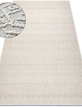 Teppiche Teppich Jersey 19243 Creme - Fischgrät, Struktur, 60x100 Cm 60x100 Cm