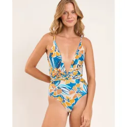 Bañador de mujer pico estampado