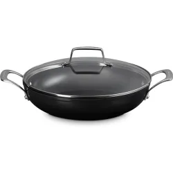 Cacerola baja de aluminio antiadherente con tapa Ceramic