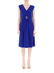 Abito scollo a V BLU 44