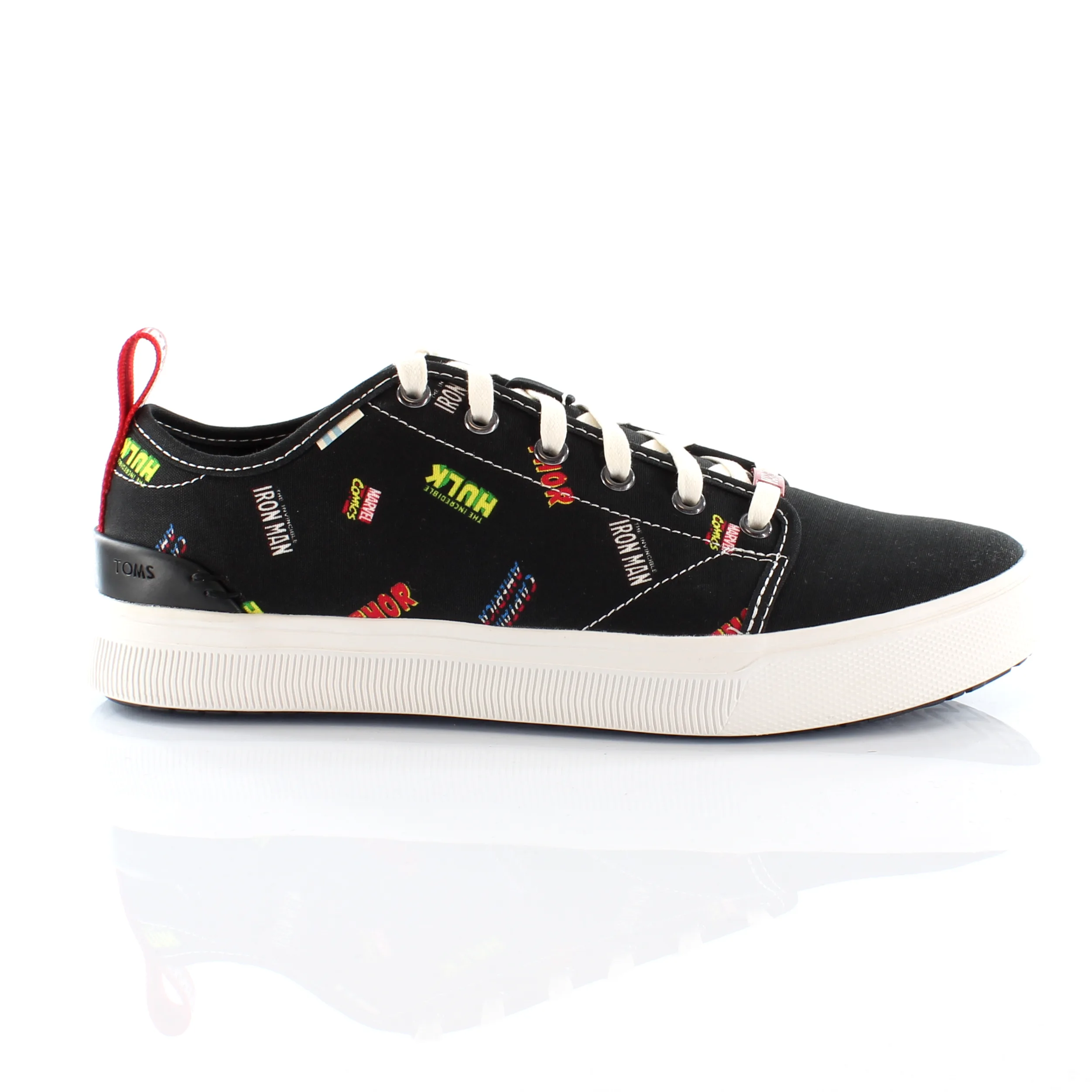 X Marvel Trvl Lite Low Mens Black Trainers Textile - Size Uk 9.5 - TOMS - FashionsVida
