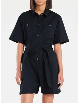 Womens Inky Blue Button-Up Jumpsuit - Female - Blue - 8 - Paul smith - FashionsVida