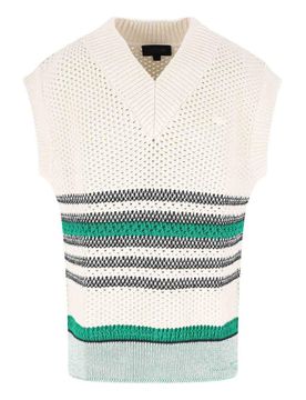 Gilet in piquet di misto cotone