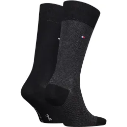 Pack de 2 pares de calcetines de ojo de perdiz con rayas de hombre