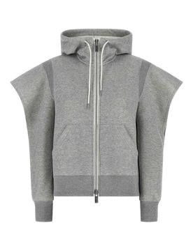 Sacai Felpa con cappuccio in spugna