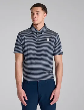 Manchester United x Golf Performance Stripe Polo Shirt Navy XL - Adidas - FashionsVida