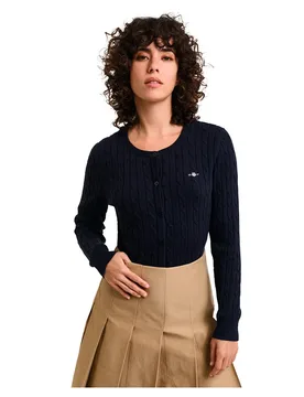Gant Cardigan 800103 Evening Blue L - Gant - FashionsVida