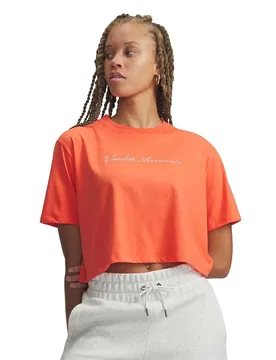 T-shirt à Manches Courtes Wm Crop Red S - Under armour - FashionsVida