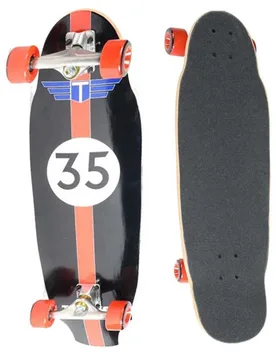 Planche à Roulettes Cruiser Freeride Pool Red Wheels 31.75´´ Black / Red / Blue / White 9.25 Pouces unisex - Tracker - FashionsVida