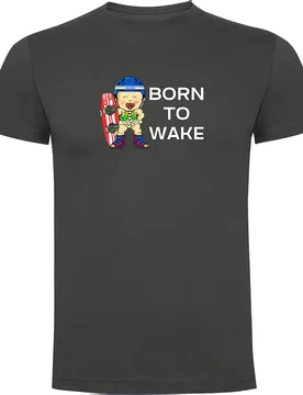 T-shirt à Manches Courtes Born To Wake Dark Grey L - Kruskis - FashionsVida