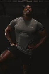 Herren Herren Active Engineered Performance Regular Fit T-Shirt Charcoal Größe Small