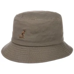 Washed Bucket Hat by - khaki - Herren - Size: S (54-55 cm)