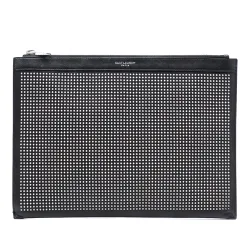 Studded Leather Clutch