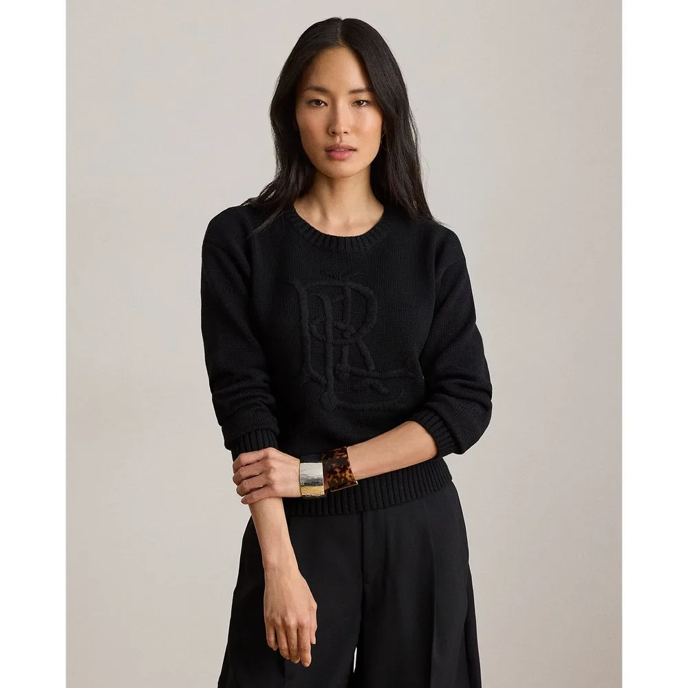 Jersey de mujer de algodón con cuello redondo - Lauren Ralph Lauren - FashionsVida