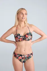 Docks Womens Printed Tie Front Bikini Top - Green - Green - Size: 6