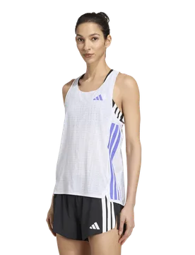 Adizero Singlet Donna - Magliette Bianco - Taglia 32 - Poly Mesh 32 - Adidas - FashionsVida