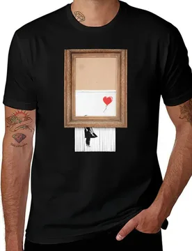 Banksy Shredded Artwork Girl with Balloon T-Shirt man t shirt cotton high quality t shirts for man graphic tees - Aliexpress - FashionsVida