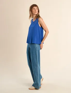 Top de mujer sin manga de corte amplio - Molly Bracken - FashionsVida