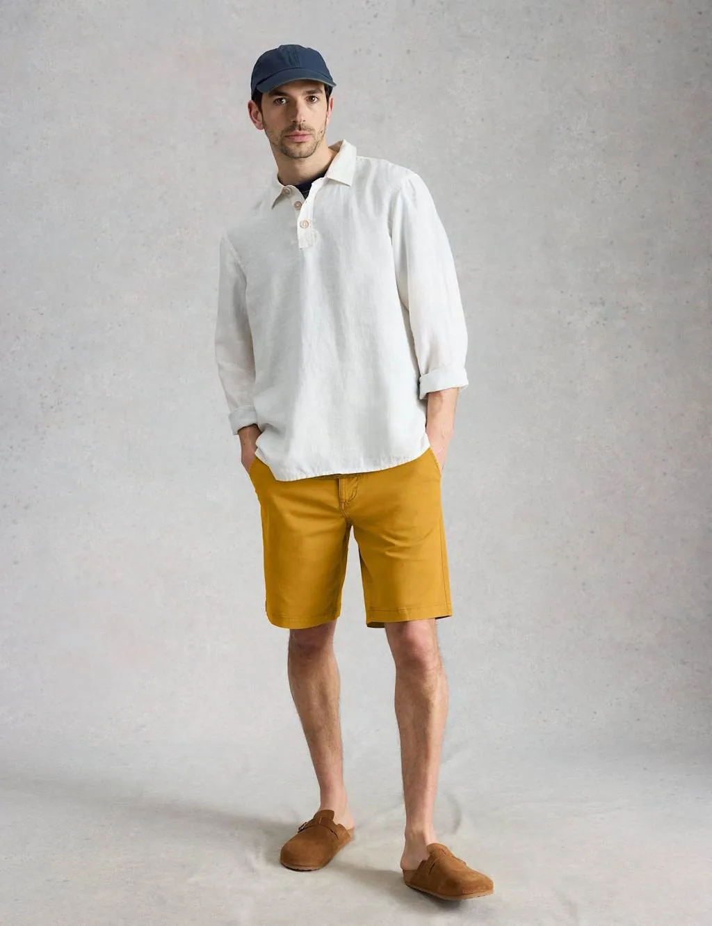 Regular Fit Chino Shorts Yellow male - White stuff - FashionsVida
