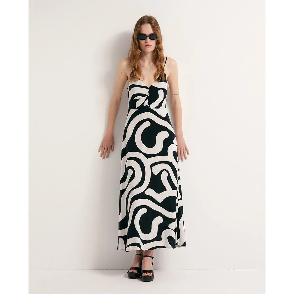 Sfera - Vestido tirantes botones - Sfera - FashionsVida