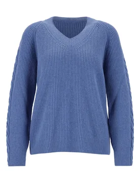 Pullover V-Ausschnitt 1/1 Arm female - 38 - FashionsVida